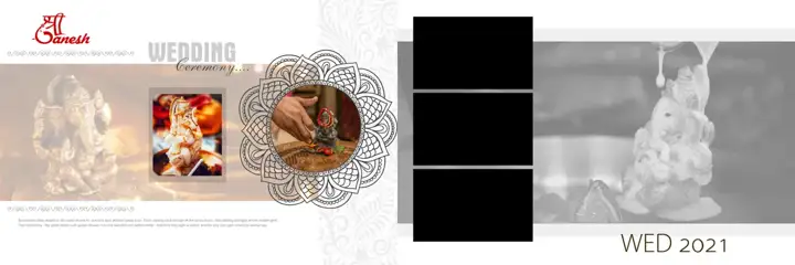 Minimal Brush Strokes Wedding Album 12x36 PSD