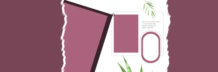 Minimal Damask Texture Wedding Album 12x36 PSD