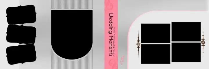 Minimal Temple Motif Karizma Wedding Album 12x36 PSD