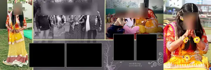 Minimal Wedding Album 12x36 PSD – Damask Texture