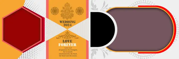 Minimal Wedding Album 12x36 PSD – Rose Petals