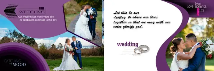 Minimal Wedding Album 12x36 PSD – Temple Motif