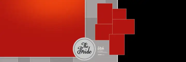 Minimal Wedding Album 12x36 PSD with Temple Motif