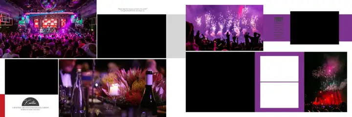Modern Glitter Accents Wedding Album 12x36 PSD