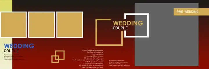 Modern & Graceful Wedding Album 12x36 PSD with Lotus Design