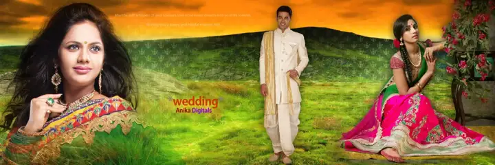 Modern Indian Wedding Album 12x36 PSD with Temple Motif