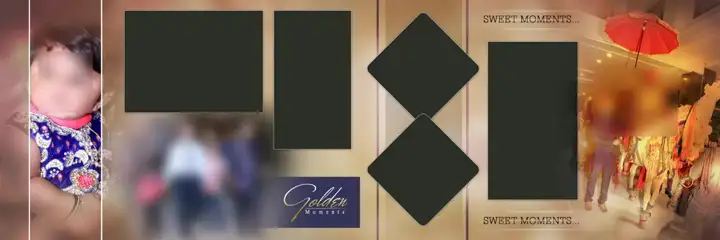 Modern Lotus Design Indian Wedding Album 12x36 PSD