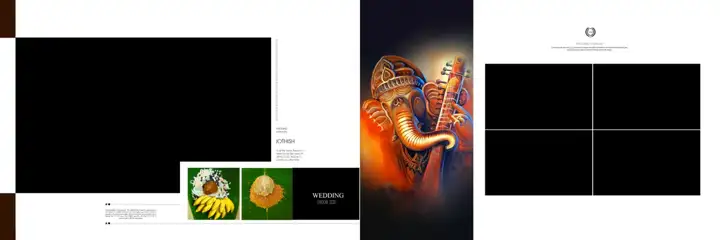 Modern Wedding Album 12x36 PSD – Watercolour Splash
