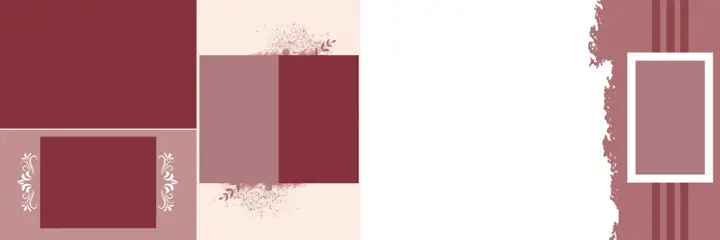 Modern Wedding Album 12x36 PSD with Brush Strokes