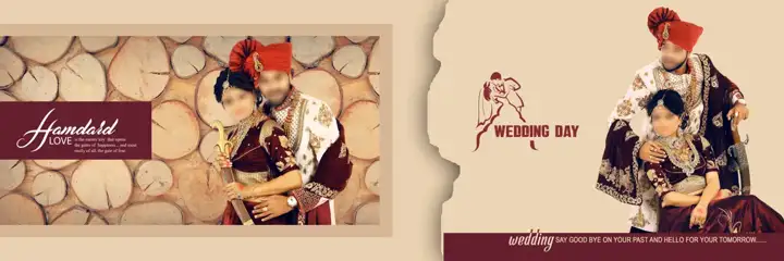 Modern Wedding Album 12x36 PSD with Mandala Art