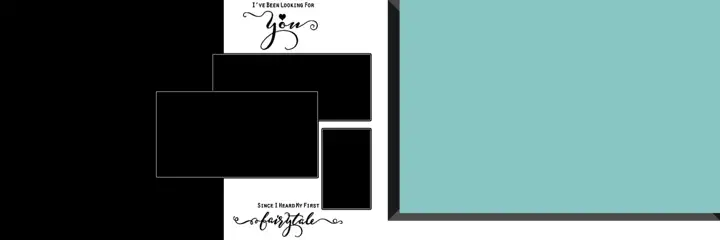 Modern Wedding Album 12x36 PSD with Vintage Frame