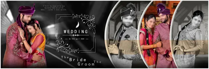 Muslim Wedding Album 12x36 PSD – Modern Peacock Art Design