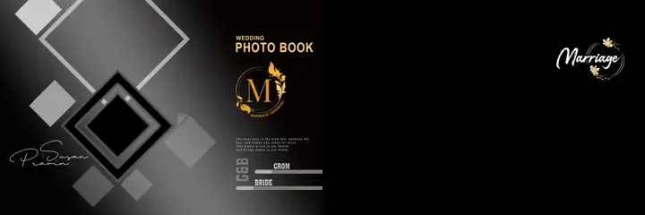 Ornate Paisley Pattern Pre-Wedding Album Background PSD