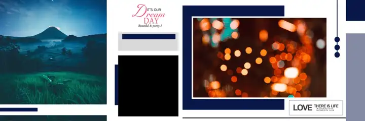 Ornate Wedding Album 12x36 PSD – Bokeh Lights