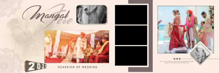Ornate Wedding Album 12x36 PSD – Vintage Frame