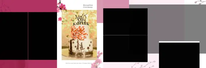 Ornate Wedding Album 12x36 PSD with Geometric Lines