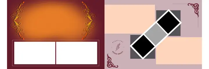 Ornate Wedding Album 12x36 PSD with Mandala Art