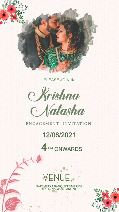 Ornate Wedding Invitation PSD – Glitter Accents