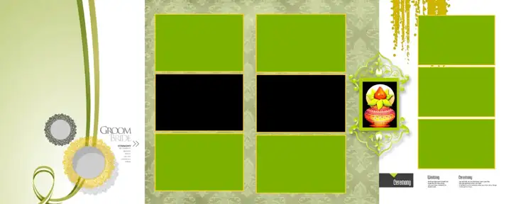 Photo Album 12x30 PSD – Vibrant Geometric Lines Design
