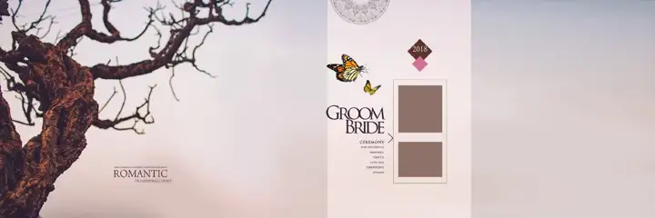 Premium Bokeh Lights Wedding Album Background 12x36 PSD