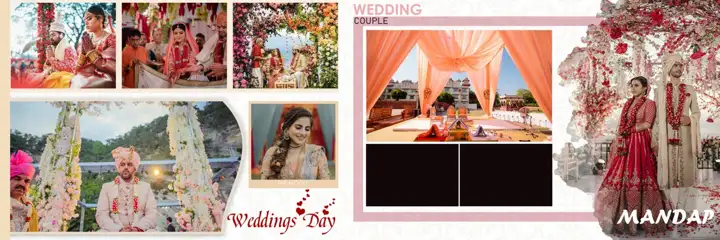 Premium Karizma Wedding Album 12x36 PSD with Pastel Clouds