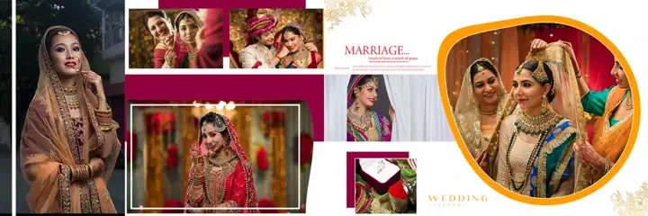 Premium Karizma Wedding Album 12x36 PSD with Watercolour Splash