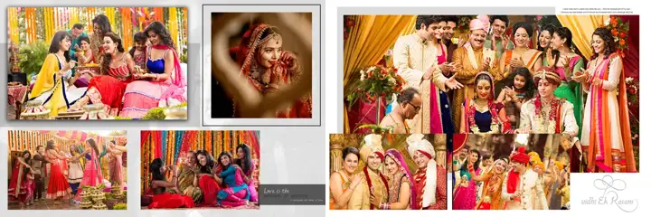 Premium Mehndi Wedding Album 12x36 PSD with Rose Petals