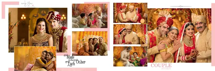 Premium Mehndi Wedding Album 12x36 PSD with Royal Arch