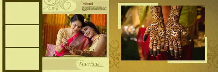 Premium Pastel Clouds Indian Wedding Album 12x36 PSD