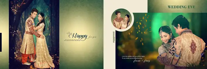 Premium Wedding Album 12x36 PSD – Pastel Clouds