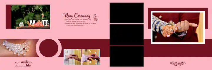 Premium Wedding Album 12x36 PSD with Pastel Clouds