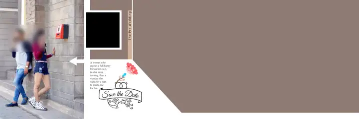 Premium Wedding Album Background 12x36 PSD with Lace Ornaments