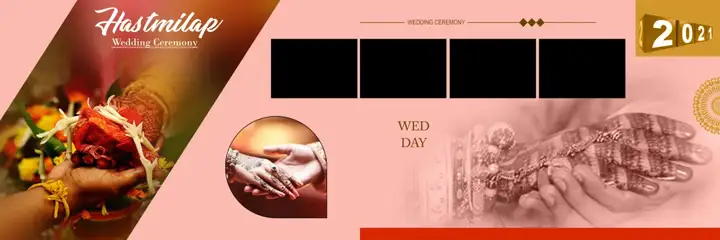 Puberty Ceremony Wedding Album 12x36 PSD – Premium Pastel Clouds Design