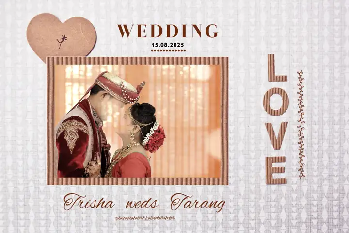 Regal Album Cover 12x18 PSD for Wedding – Temple Motif