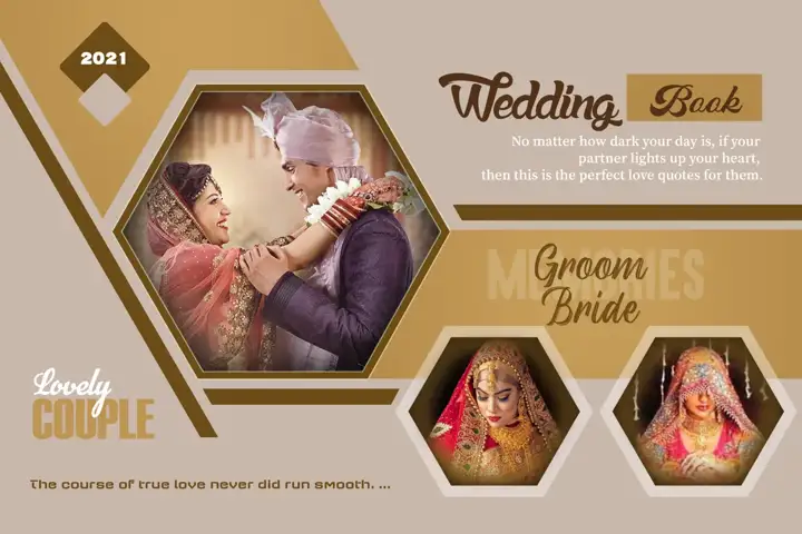 Regal Album Cover 12x18 PSD for Wedding – Vintage Frame