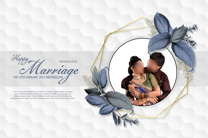 Regal Album Cover PSD for Wedding – Silk Texture