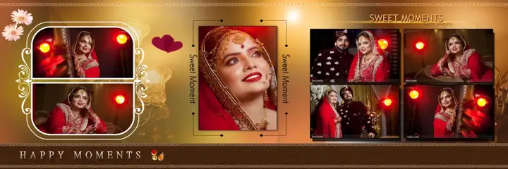 Regal Lotus Design Wedding Album 12x36 PSD
