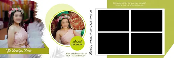 Regal Wedding Album 12x36 PSD – Floral Border