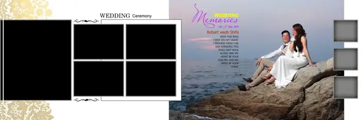 Regal Wedding Album 12x36 PSD for Engagement – Lotus Design