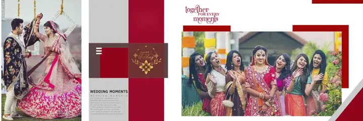 Regal Wedding Album 12x36 PSD with Floral Border