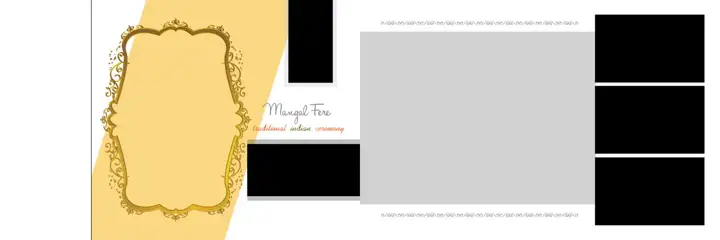 Regal Wedding Album 12x36 PSD with Kolam Pattern