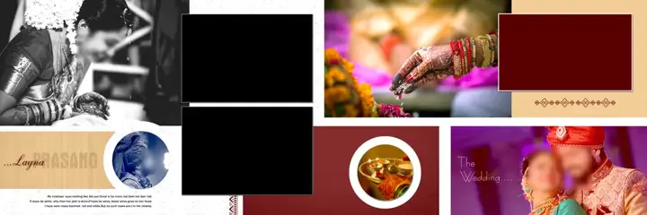 Regal Wedding Album 12x36 PSD with Lace Ornaments