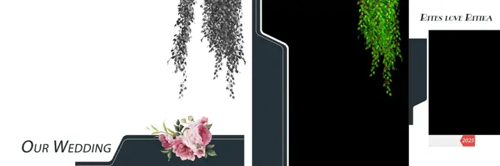 Regal Wedding Album Background 12x36 PSD with Royal Arch