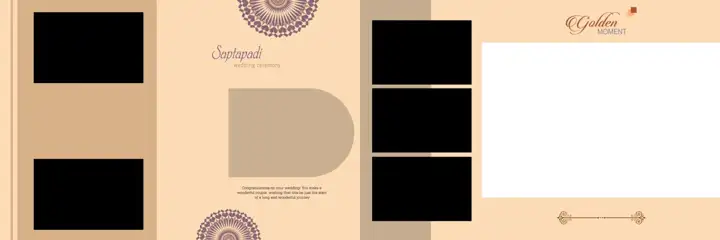 Rich Maroon Lace Ornaments Wedding Album 12x36 PSD