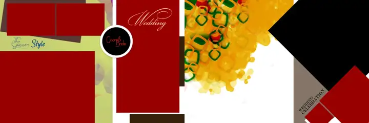 Rich Maroon Wedding Album 12x36 PSD – Brush Strokes