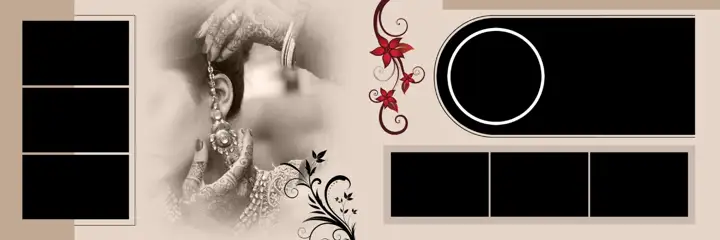 Rich Maroon Wedding Album 12x36 PSD – Damask Texture