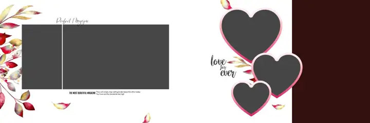 Rich Maroon Wedding Album 12x36 PSD – Mandala Art