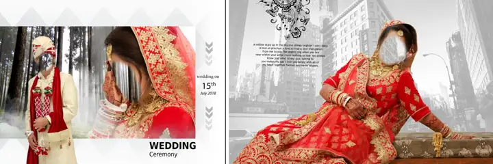 Rich Maroon Wedding Album 12x36 PSD with Damask Texture
