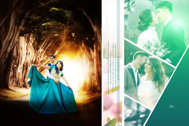 Royal Floral Border Album Cover 18x24 PSD