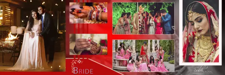 Royal Gold Frame Karizma Wedding Album 12x36 PSD